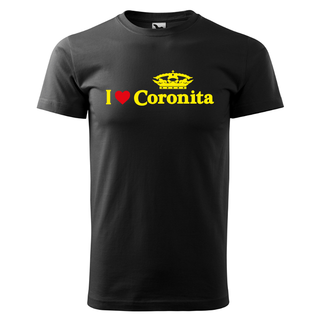 I love Coronita póló piros szívvel