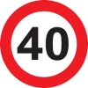 40-es sebességkorlátozó tábla születésnapra