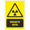 Radioaktiv anyag figyelmeztető tábla