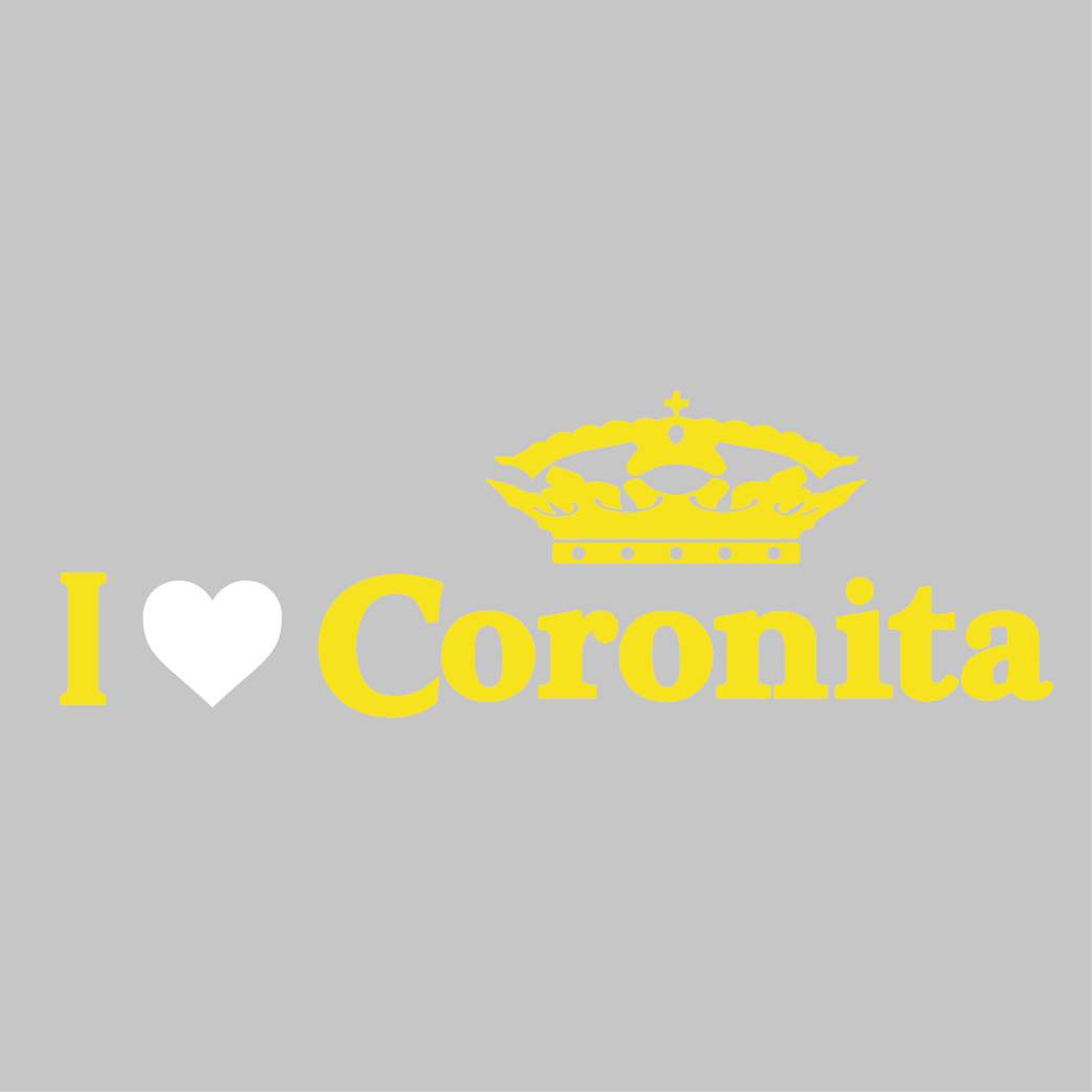 I love Coronita póló fehér szívvel minta