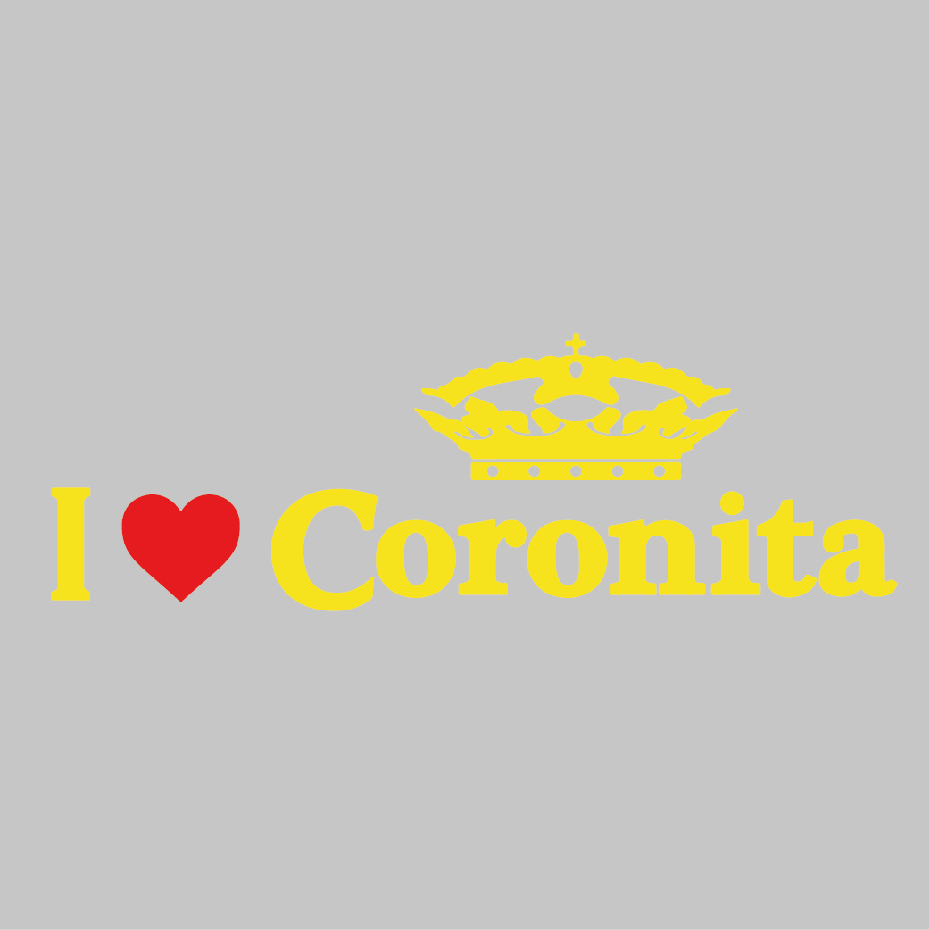 I love Coronita póló piros szívvel minta