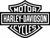 Harley Davidson logo matrica 15x15cm