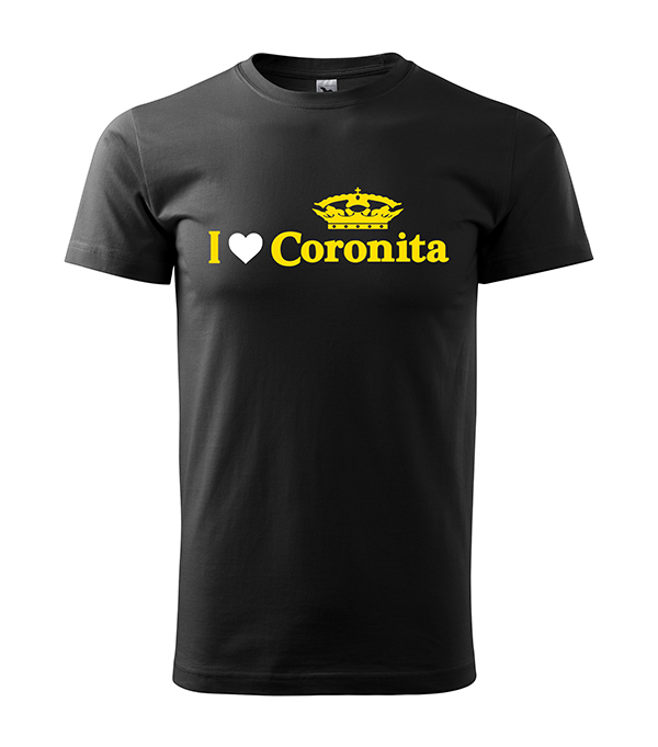 I love Coronita póló fehér szívvel